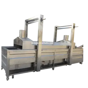 Automatic Continuous Frying Machine/Discharging Batch Type Food Grade Continuous Deep Fryer