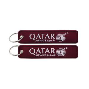 Porte-clés tissé par étiquette de jet de broderie de tissu de vol personnalisé bon marché avec votre propre logo - Product Image 4