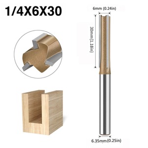 1/2" ,1/4" Shank Professional Grade Three Carbide Blades Straight <b>Router</b> Bit <b>for</b> <b>Woodworking</b> - Product Image 6