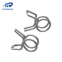 Collier de serrage à ressort double fil en acier 304 de haute qualité pour tuyau de carburant et tube en silicone, pinces à ressort de 5 mm