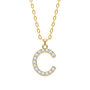 Colgante con Iniciales Personalizadas de la A a la Z, Hecho con Diamantes Cultivados en Laboratorio VVS VS EF y Plata de Ley 925 con Acabado en Oro, Joyería Fina OEM ODM - Product Image 5