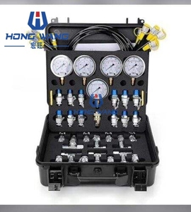 Caja de Conexión en T HongWang de 5 Manómetros para Diagnóstico de Presión Hidráulica, Kit con 1 Año de Garantía para Excavadora Genérica WSG - Product Image 1