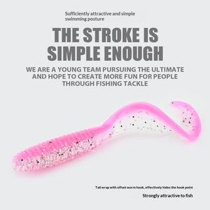 เหยื่อตก<span class=keywords><strong>ปลา</strong></span>แบบนิ่ม 15 ถุง/30 ขวด รสกุ้ง <span class=keywords><strong>หาง</strong></span>เกลียวสองสี แบบลูยา พร้อมเบ็ดตกปลาแบบนิ่ม - Product Image 4