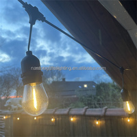Großhandel Verbindbare Wasserdichte IP65 E27 S14 10m Warmweiße Outdoor-LED-Lichterketten für Heim und Gewerbe