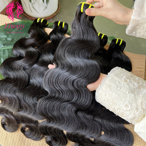 Giá rẻ sóng cơ thể 100% ban đầu tóc con người mở rộng nhãn hiệu riêng Nguyên Việt Nam Trinh Nữ tóc con người dệt bó Nhà cung cấp - Product Image 3