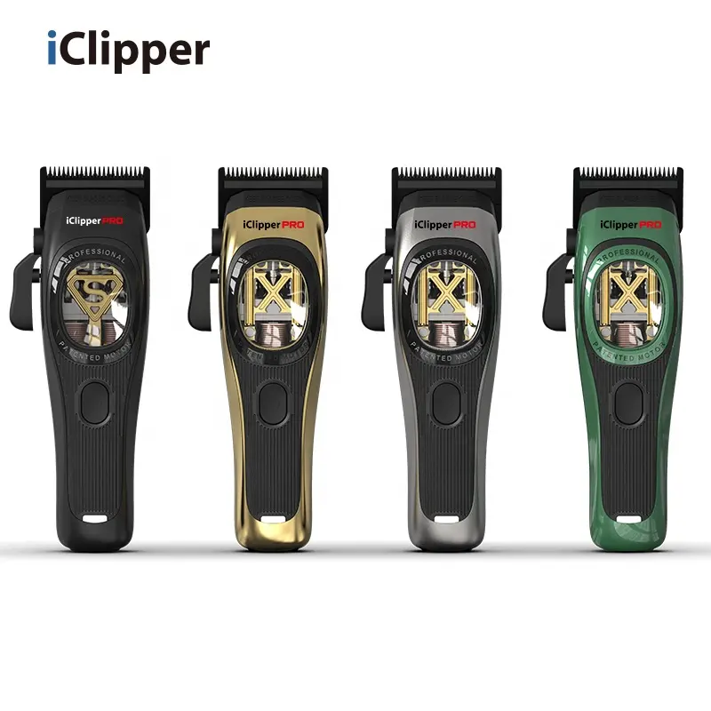 IClipper-HX01プロフェッショナルバリカンダブ磁気モーター理髪店使用DLCブレードベクトルモーターバリカントリマー