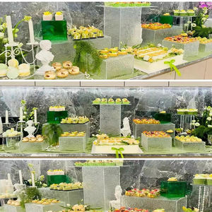 Fine Wedding Dining <strong>Table</strong> Dishes and Dessert <strong>Buffet</strong> <strong>Table</strong> Food Display Stand Acrylic Dessert <strong>Table</strong> - Product Image 4