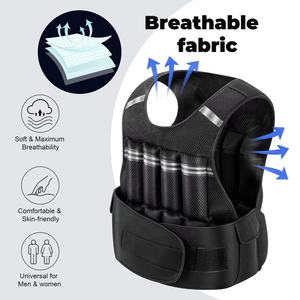 Chaleco con Peso Ajustable para Mujer y Hombre con Diseño Reflectante, Chaleco para Correr, Entrenamiento de Fuerza, Caminar, Trotar y Levantamiento de Pesas - Product Image 3