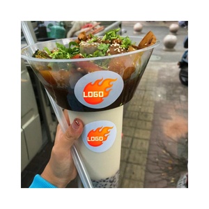 Bol à collation en plastique 32oz 1200ml avec paille, jetable, pour fêtes et événements, impression personnalisée, logo personnalisé, vente en gros - Product Image 6
