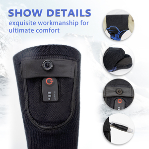 Chaussettes chauffantes à commande logicielle à distance Température réglable à trois niveaux Conception confortable Sports de plein air Chaussettes chauffantes - Product Image 4