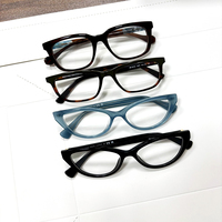 Monture de lunettes optiques unisexe tendance en fibre d'acétate, design œil-de-chat, monture intégrale, livraison rapide