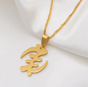 Collar de Cadena Adinkra Gye Nyame Dorado, Joyería Étnica, Collares con Símbolo Africano para Mujeres y Hombres - Product Image 2
