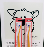 YOUNGELF-Cepillo de dientes interdental de ortodoncia de un solo cabezal, respetuoso con el medio ambiente, cerdas suaves de Pedex, mango, diseño de cabeza pequeña para la sabiduría