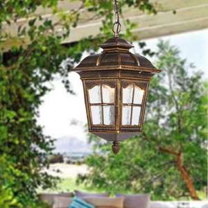 โคมไฟเพดานพลาสติกกันน้ำ IP65 สีดำ สำหรับภายนอกอาคาร ไฟ LED แบบแขวน สำหรับระเบียง ทางเข้าบ้าน สวน - Product Image 2