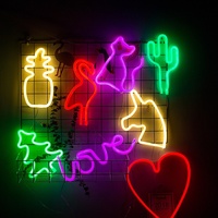 Lumière néon LED murale de haute qualité, enseigne lumineuse néon créative pour chambre d'enfant, fête, mariage, décoration de Noël