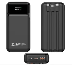 Neuestes schnelles aufladen 20000 mah 22,5 w tragbarer batteriepack powerbanks & power station ladegerät tragbar benutzerdefinierte power bank