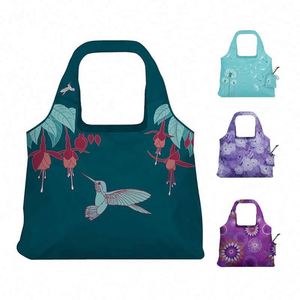 Bolsa de Compras Plegable de Gran Capacidad Personalizada de Fábrica, Bolsa de Supermercado Plegable con Impresión Completa - Product Image 1