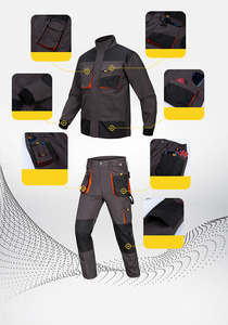Abiti da lavoro industriali con Logo personalizzato <span class=keywords><strong>in</strong></span> cotone di alta qualità da uomo resistente Unisex e traspirante per saldatura da uomo abiti da lavoro - Product Image 3