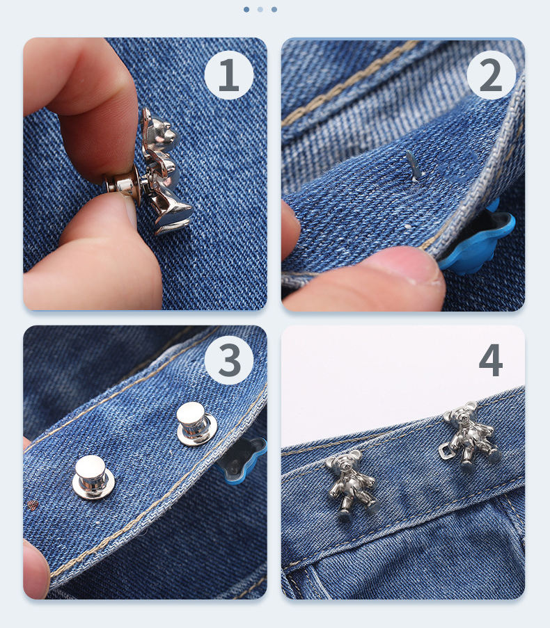 Adjustable Pants Jeans Waist Metal Jean Button Extender
