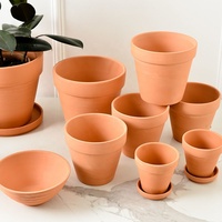 Mini pots en terre cuite et en céramique pour cactus, conçus pour les plantes d'intérieur, pour la maison et les pépinières, avec supports de sol