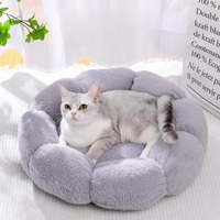 Lit pour chien doux et confortable pour l'automne et l'hiver, rond, épaissi, avec velours, ne s'abîme pas facilement, coussin pour animaux de compagnie pour chats et chiens