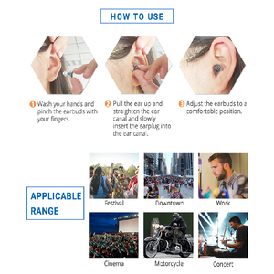 Wieder verwendbare Filter-Ohr stöpsel Weiche Gehörschutz-Ohr stöpsel für Schlaf, Musik, Festivals, Partys, Arbeit, Studium, laute Veranstaltungen - Product Image 6