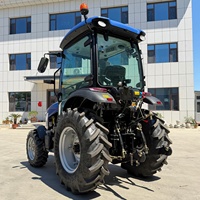 Tracteur agricole à roues certifié CE 50 CV 4x4 avec moteur Stage V et cabine fermée, idéal pour les terres agricoles européennes