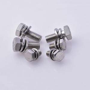 Tornillo de Cabeza Hexagonal Cruzada GB9074.17 de Acero Inoxidable con Arandelas Planas y de Resorte, Suministro de Fábrica - Product Image 1
