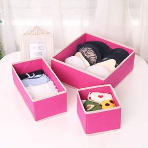 Non-Woven Underwear Organizer Storage Box 6pcs Set Bra <b>Socks</b> Clothes Storage Box <b>Drawer</b> Divider Folding Storage Box - Product Image 3