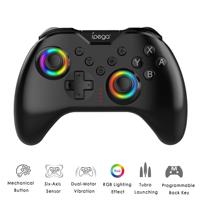 Control Inalámbrico para Juegos SW123 para Switch2 / PC con Vibración de Doble Motor, Sensor de Movimiento de Seis Ejes, Iluminación RGB y Función Turbo