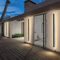 Lampes murales LED modernes d'extérieur JACKSUN, étanches, longues, 94,49'', luminaires linéaires en aluminium pour cour, garage, applique murale