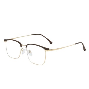 Monturas de Gafas Rectangulares Semi-Rimless con Lentes de Resina Anti Luz Azul, Ligeras, Unisex, Media Montura 2025 - Product Image 4