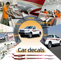 Autocollants pour accessoires de pick-up, décalcomanies pour carrosserie de voiture, vinyle pour camion pour Toyota Hilux 2025, autocollants latéraux pour carrosserie