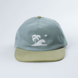 Casquettes à visière plate en velours côtelé pour enfants en bas âge, nouveau design, 5 panneaux, broderie, fermeture à pression - Product Image 1