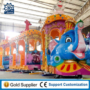 Tren eléctrico de acero sin batería de 14 plazas y 2,5 kW para niños, paseo sin rieles de elefantes para parques de atracciones y centros comerciales - Product Image 4