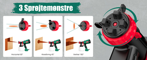 Pistola <span class=keywords><strong>de</strong></span> Pintura Eléctrica sin Aire <span class=keywords><strong>de</strong></span> 600W y 1200ml, HVLP Industrial, 3 Patrones <span class=keywords><strong>de</strong></span> Pulverización, 4 <span class=keywords><strong>Boquillas</strong></span>, 2 Herramientas <span class=keywords><strong>de</strong></span> Limpieza, <span class=keywords><strong>para</strong></span> Bricolaje - Product Image 6