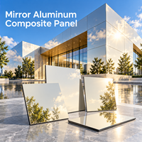 Panneau composite en aluminium miroir, or rose, 3 mm, taille personnalisée pour revêtement de plafond