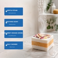 Tablette de douche artisanale à l'orange douce, apaisante et relaxante, coffret cadeau spa pour la douche, OEM ODM 50g