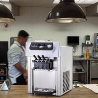 Nouvelle machine à glace italienne automatique commerciale à compresseur, haute productivité, à base de fruits, pour boulangerie, restaurant, usage domestique, 220V