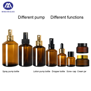 30g 50g 15ml <strong>30ml</strong> 60ml 100ml 120ml Eco Wholesale Empty Custom Color Amber Skin Care Cosmetic Packaging Set <strong>Glass</strong> <strong>Bottles</strong> - Product Image 5