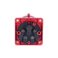 Prise femelle industrielle fixe IP44 5 broches 3 phases 380V 32A prise d'entrée d'appareil à montage sur panneau