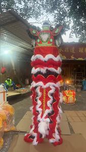 Costume de danse <span class=keywords><strong>du</strong></span> lion rouge Funtoys, style <span class=keywords><strong>du</strong></span> <span class=keywords><strong>sud</strong></span>, tête de lion, équipement de danse traditionnel et moderne pour les célébrations et les compétitions - Product Image 4