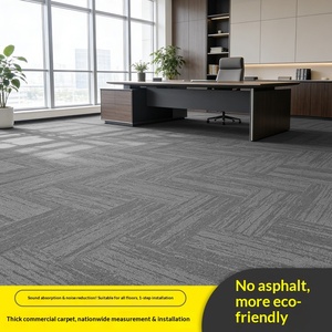 Pavimento in PVC a incastro per interni, per uso commerciale e ufficio, copertura completa per pavimenti in cemento, montaggio diretto - Product Image 1