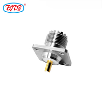Connecteurs coaxiaux RF plaqués UHF SO239 à 4 trous, type jack femelle, avec montage sur panneau à bride filetée, modèle PL239, en stock