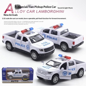1 32 TAN TU Raptor Pickup Coche de Policía Modelo de Aleación con Sonido y Luz, Control de Retroceso, Gran Venta Transfronteriza - Product Image 5