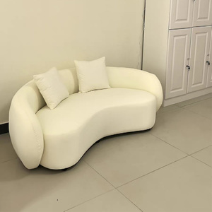 Sofá nórdico contemporáneo para sala de estar, sofá curvo semicircular, sofá tapizado de diseñador, Villa, apartamento, oficina, Vestíbulo - Product Image 6