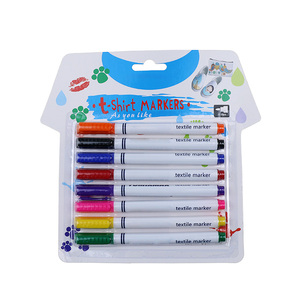 Becol Bán Buôn <span class=keywords><strong>8</strong></span> Màu Sắc Vải Đánh Dấu Bút Thiết Lập Trẻ Em Của Tự Làm Sáng Tạo T-Shirt Sơn Đánh Dấu Vĩnh Viễn Trong Khuyến Mãi - Product Image 1