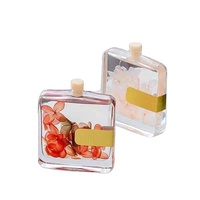 Diffuseur de parfum en verre carré de luxe transparent 100 ml & Décoration pour la maison et le bureau & Cadeau