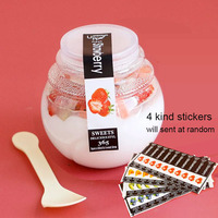 MOQ 50 sets – Pots à yaourt 210 ml, pots à mousse de bran, pots à pudding, coupelles en plastique pour gelée, coupelles en forme de planètes, coupelles en forme de fruits et de étoiles avec cuillère et autocollants