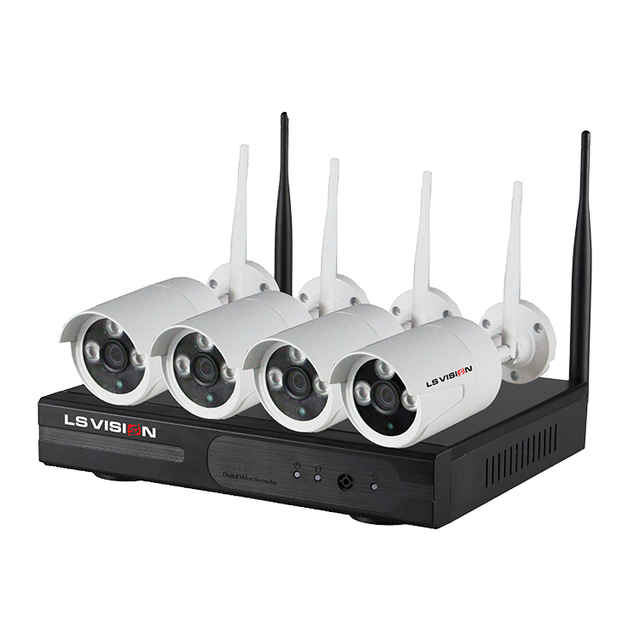H.265 2MP Wireless Set Security Video Camera Surveillance 4ch Wifi NVR Kits CCTV Surveillance Kit